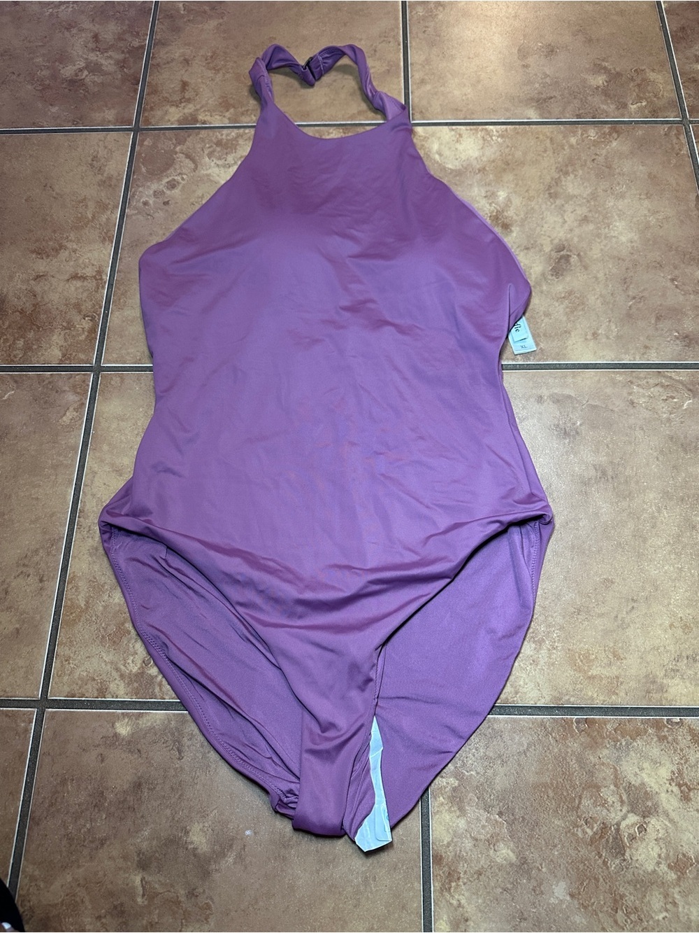 NWOT Andie Swim Luzon Mauve One Piece Swimsuit Halter - XL